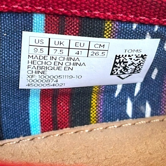 Brand New Toms Custom Cherry Red Sequin Sparkly Casual Slip On Shoes Flats - Picture 7 of 15